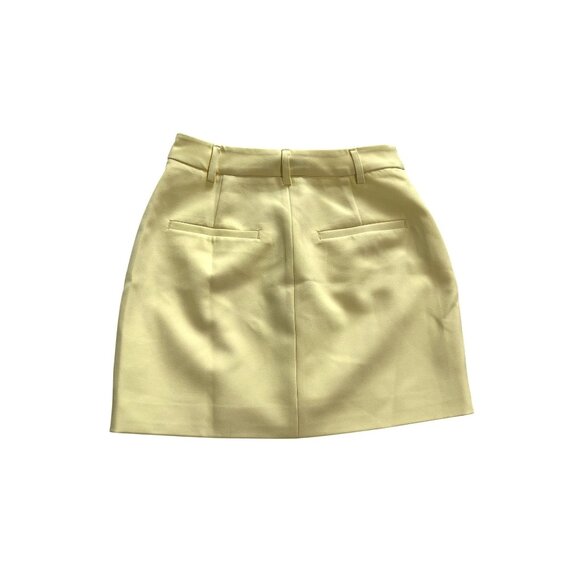 MOSSMAN Solis Mini Skirt in Lemon Sorbet Yellow - Picture 4 of 5
